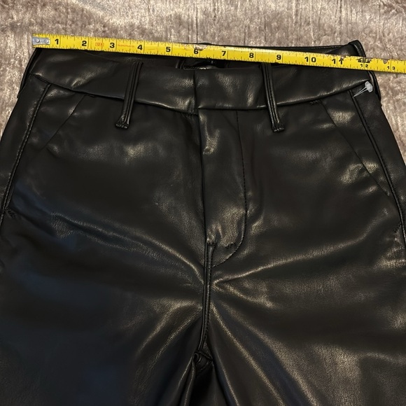 MOTHER The Super Cha Cha Prep Hell Faux Leather Flare Pants 24 - Picture 12 of 15